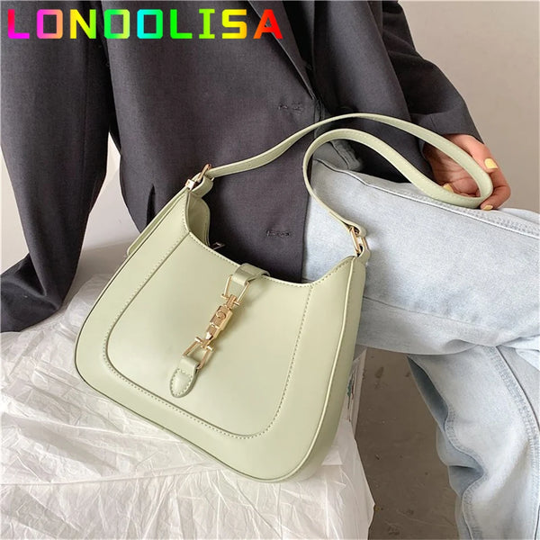 Luxury Brand Purses and Handbag Top End Quality Designer Leather Shoulder Crossbody Bag for Women 2024 Fashion Underarm Girl Sac